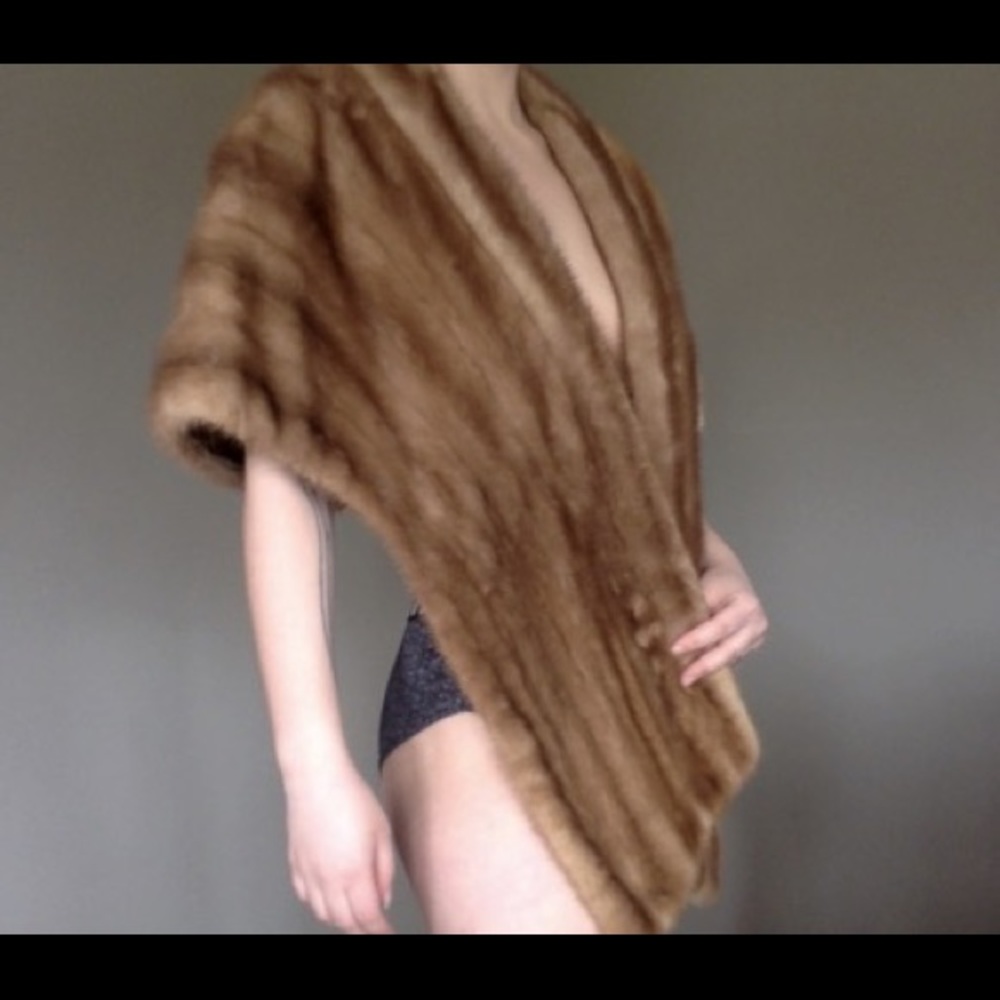 Vintage 1930s real mink stole